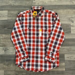 NWT Carhartt Loose Fit Midweight Chambray Long Sleeve Shirt Men’s SMALL 104910